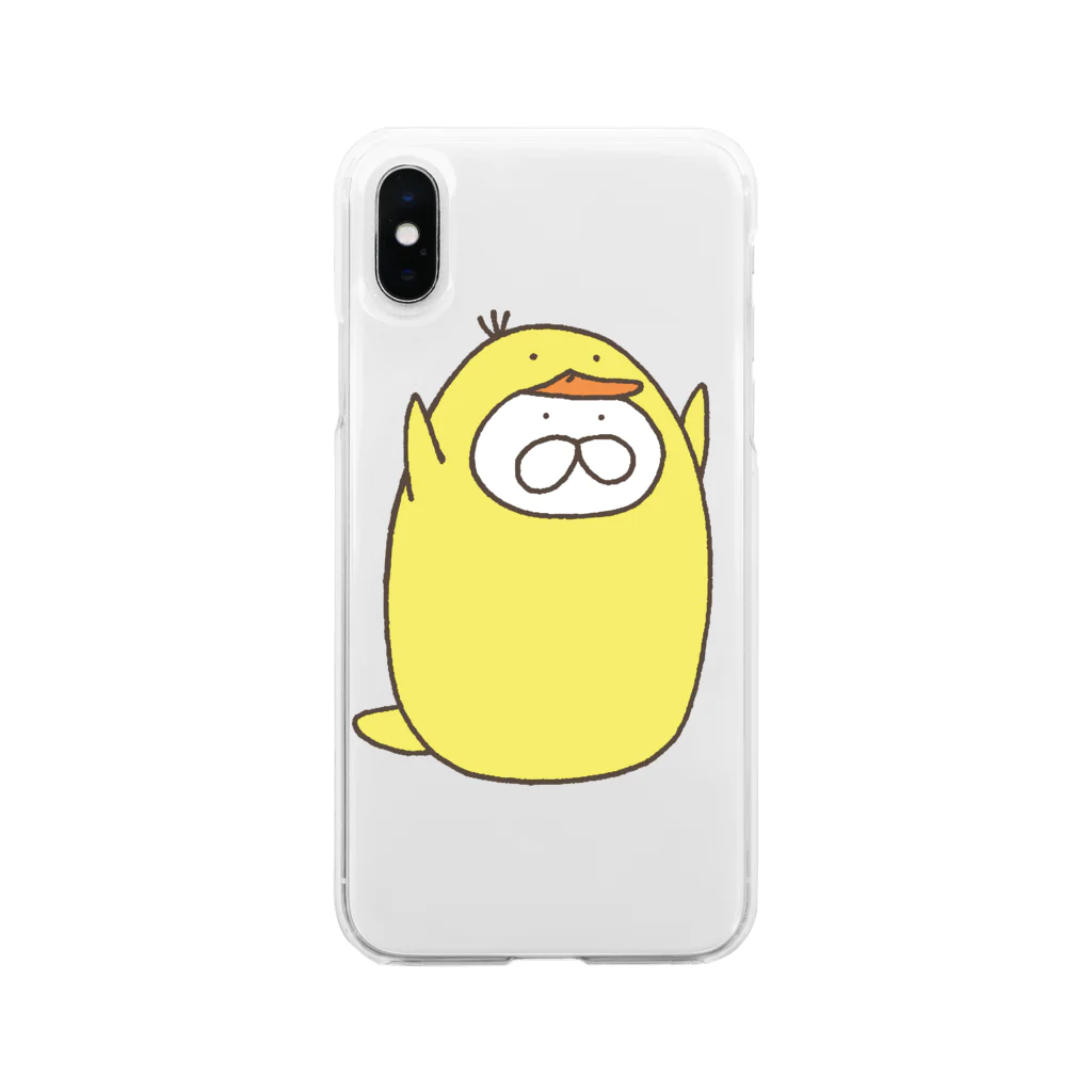 くらきち ONLINE SHOPのねこタイツ ぴよ Soft Clear Smartphone Case