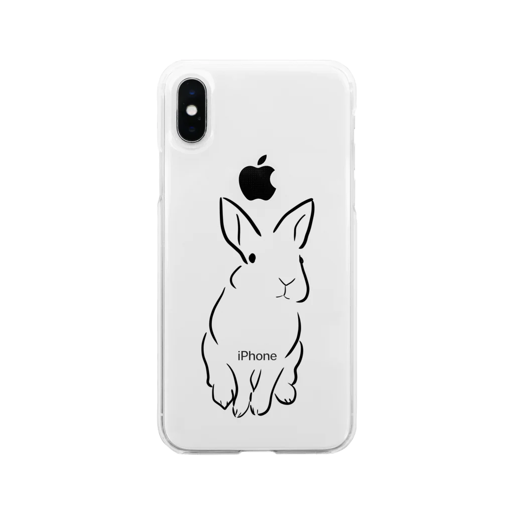 めんふぃすのうさぎ Soft Clear Smartphone Case