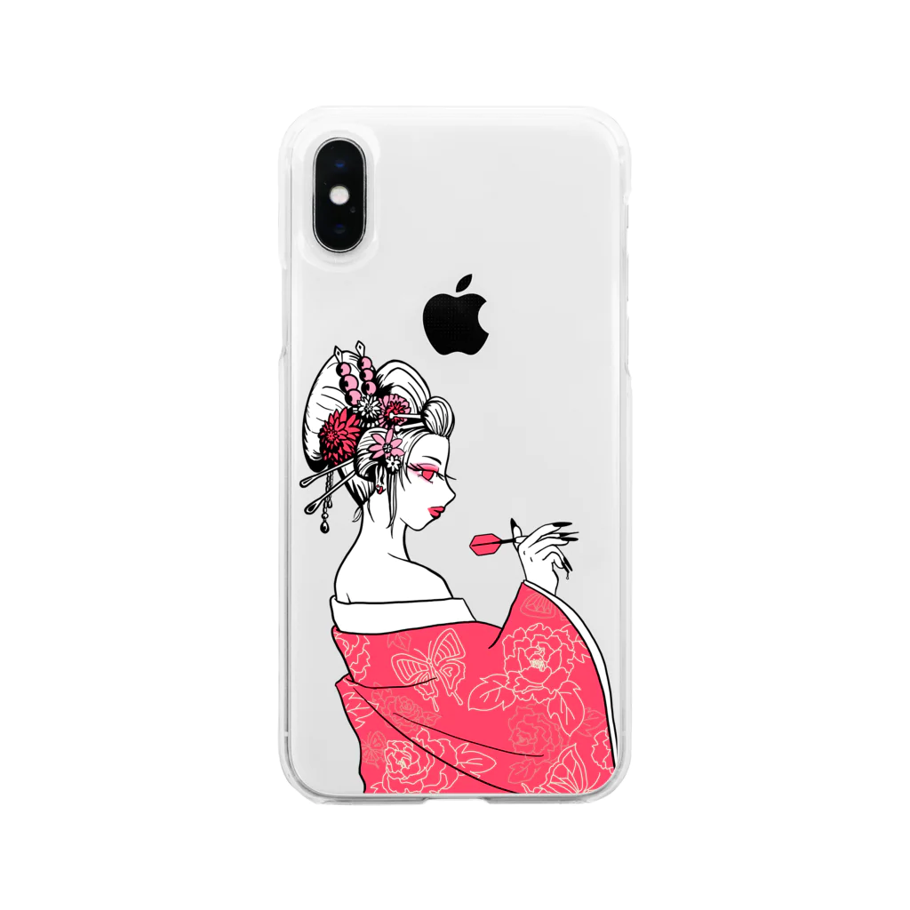 SWEET＆SPICY 【 すいすぱ 】ダーツの花魁ダーツガール🎯 Soft Clear Smartphone Case