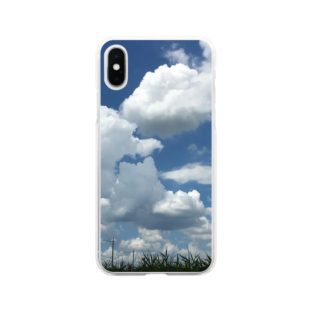 ⛅みずがみの夏空 Soft Clear Smartphone Case