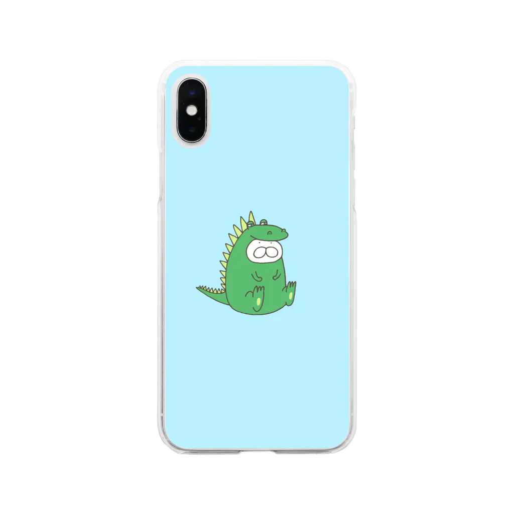 くらきち ONLINE SHOPのねこタイツ かいじゅう Soft Clear Smartphone Case