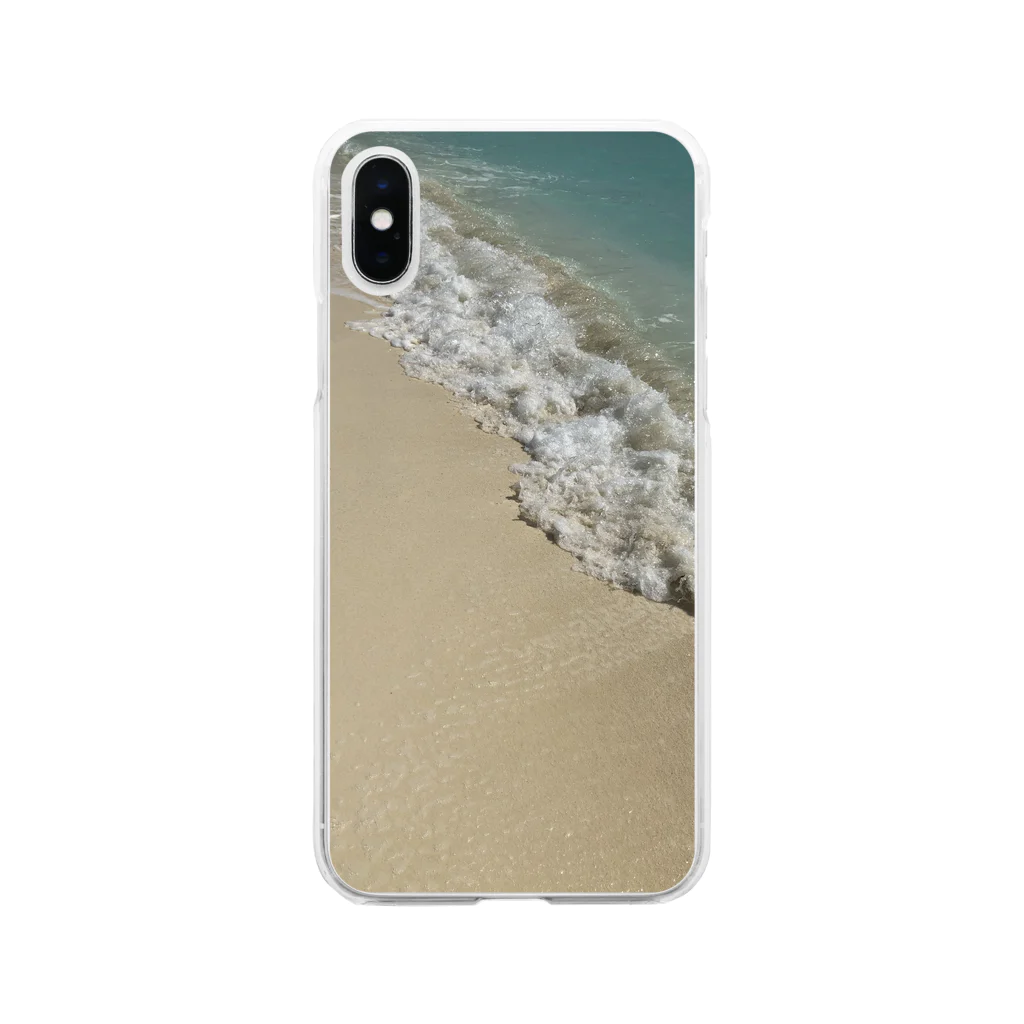 th350の砂浜リゾート Soft Clear Smartphone Case