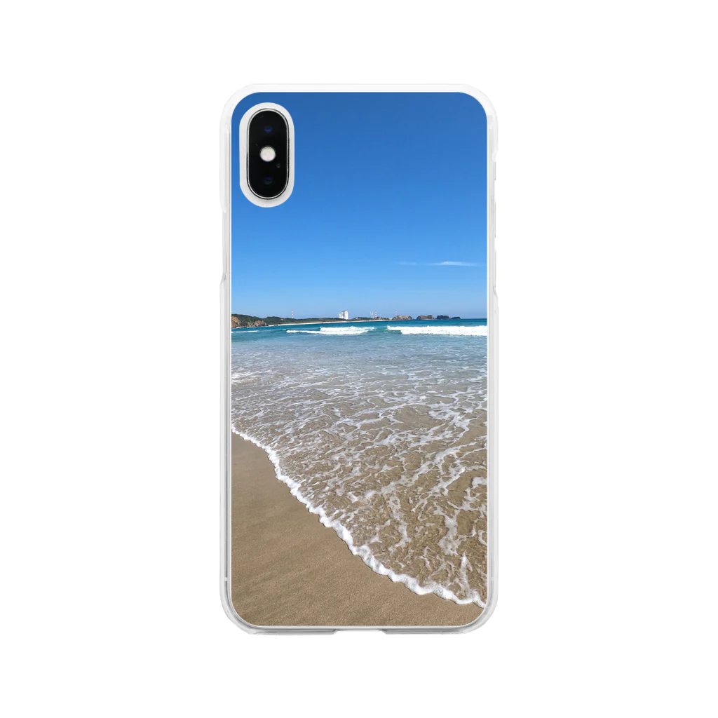 yutakaの砂浜 Soft Clear Smartphone Case