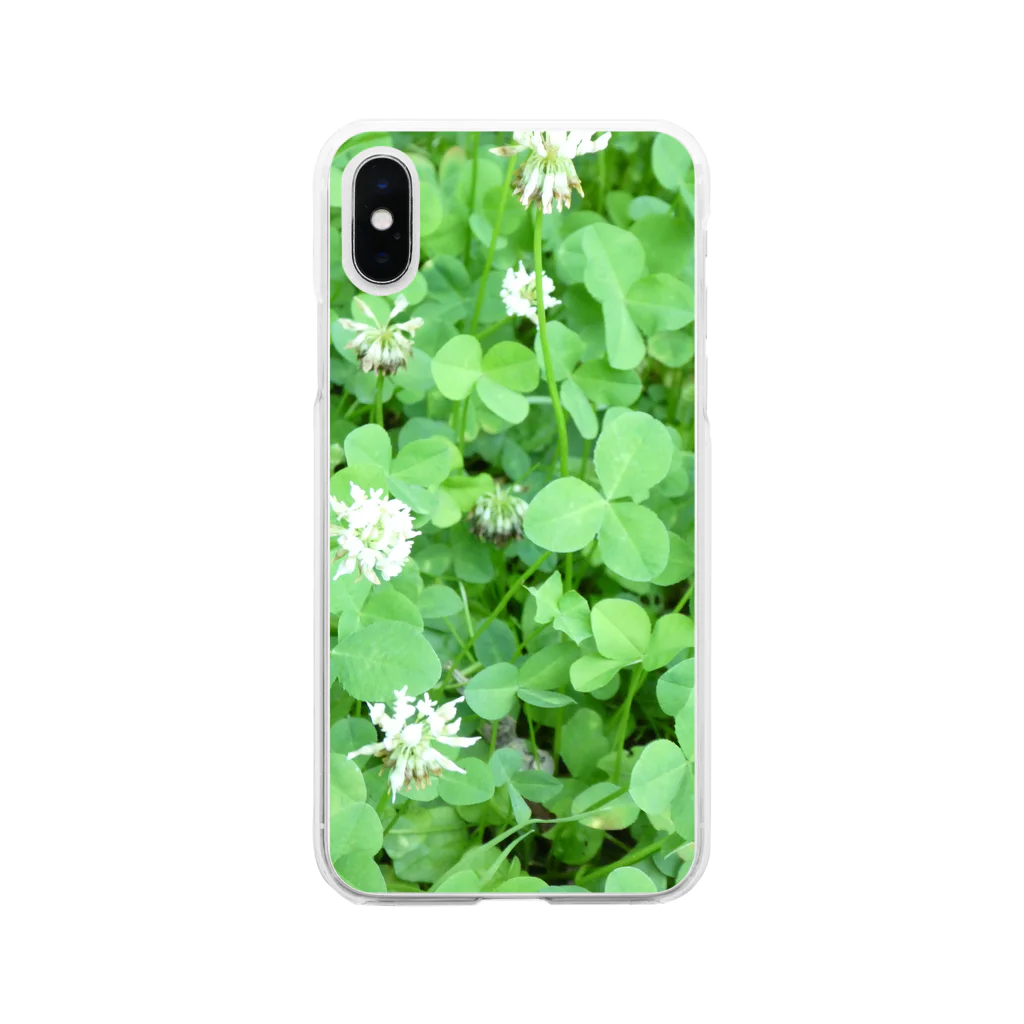 写真屋とーかのクローバー Soft Clear Smartphone Case