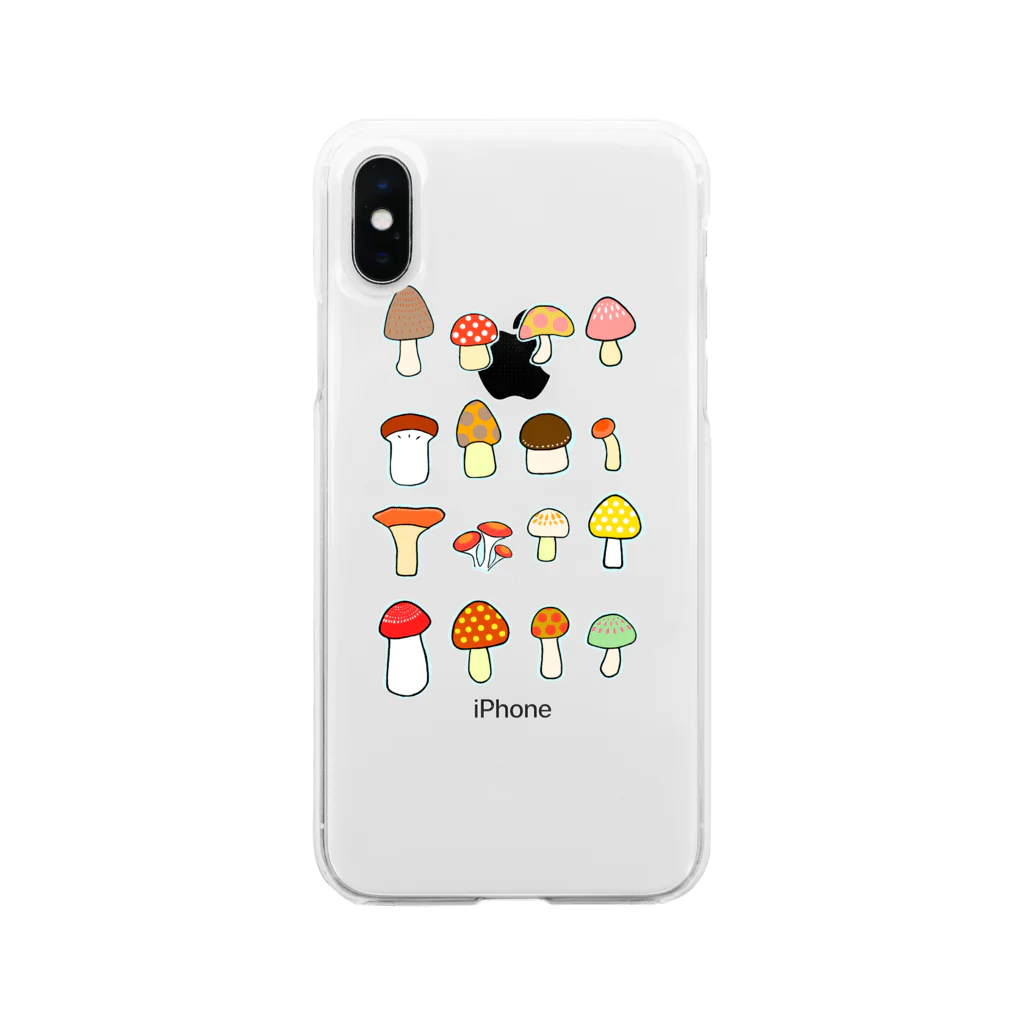 hanamomofalのきのこきのこきのこ　スマホケース Soft Clear Smartphone Case