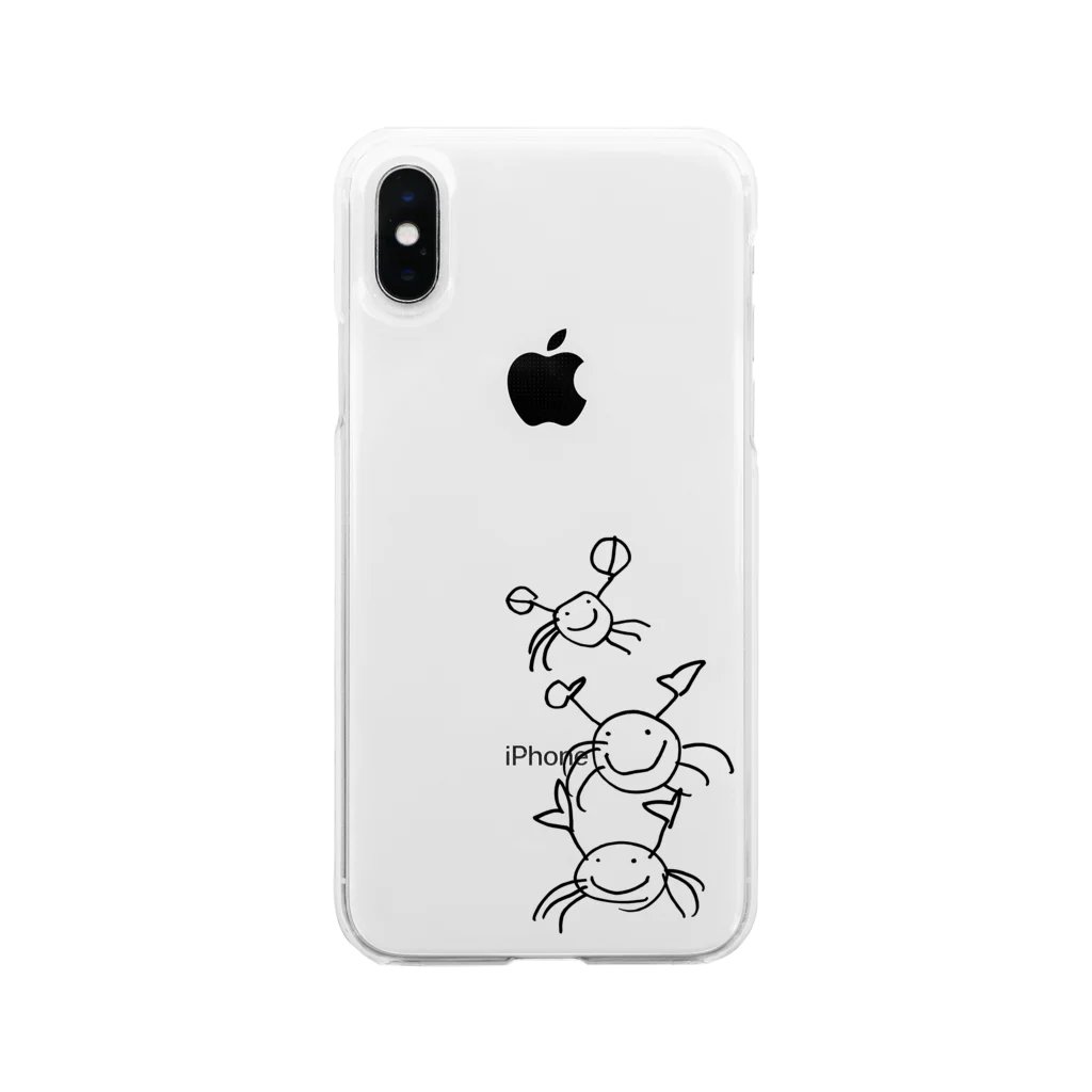 temarinaのカニ Soft Clear Smartphone Case