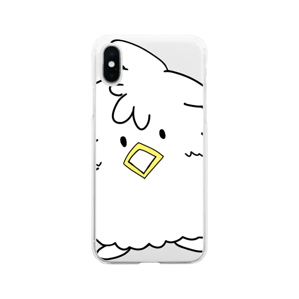 ＋Γ(gamma)のモケちゃん 喜び Soft Clear Smartphone Case