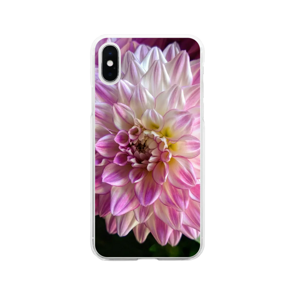 seide.blume～Ｄ＊Ｒ～のダリア Soft Clear Smartphone Case