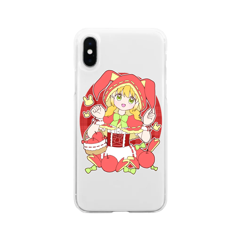 かわいいもののおみせ　いそぎんちゃくのうさぎリンゴ赤ずきんちゃん Soft Clear Smartphone Case