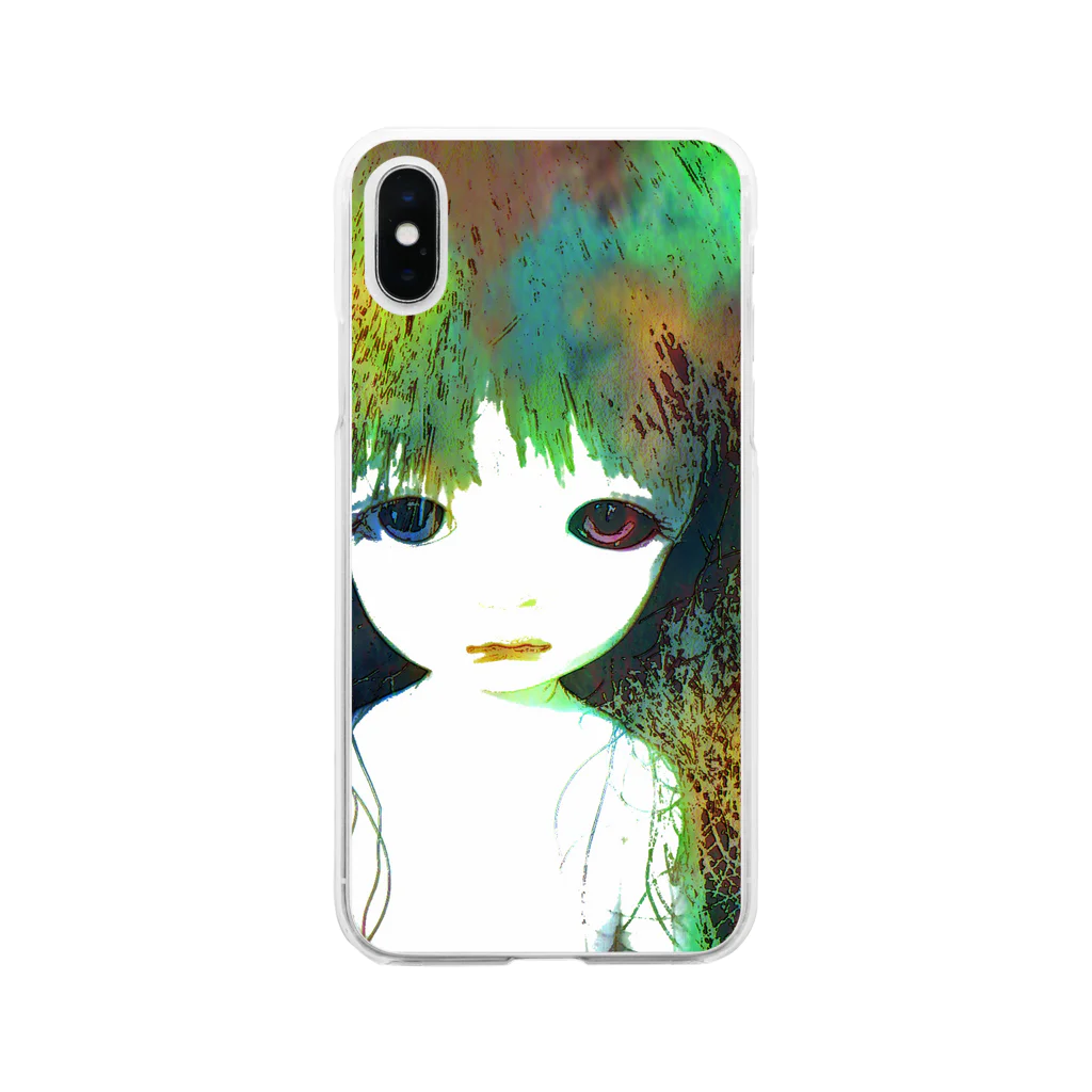 nicoragoriraのRed eyes Soft Clear Smartphone Case