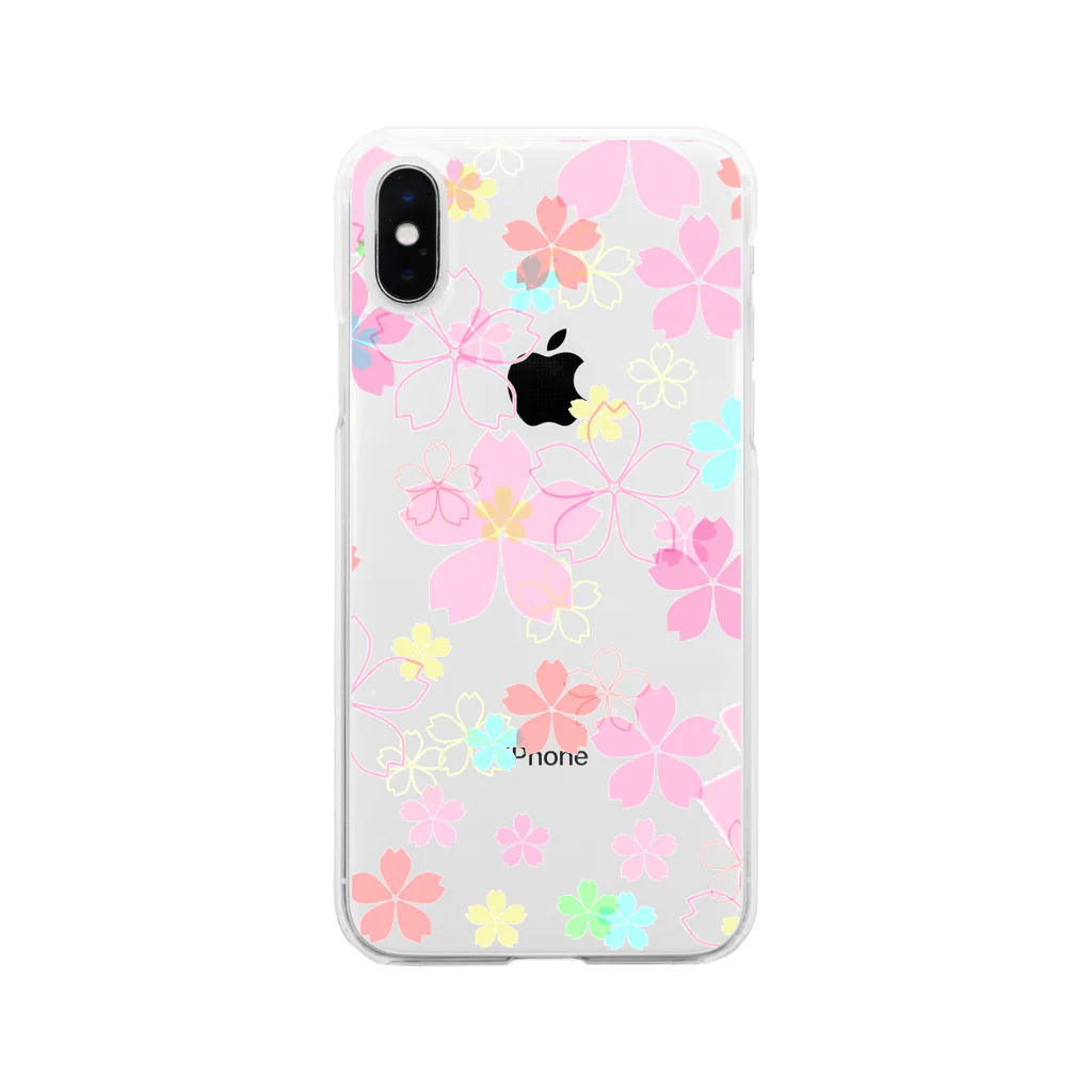 あーのさん shopのSaKuRaシリーズ Soft Clear Smartphone Case