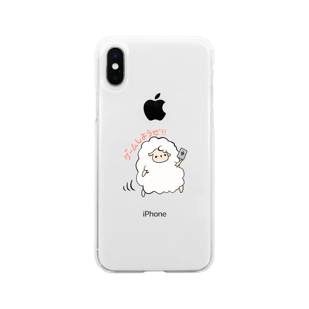 魔法の絨毯✋( ᐙ )のゲーマー羊 Soft Clear Smartphone Case