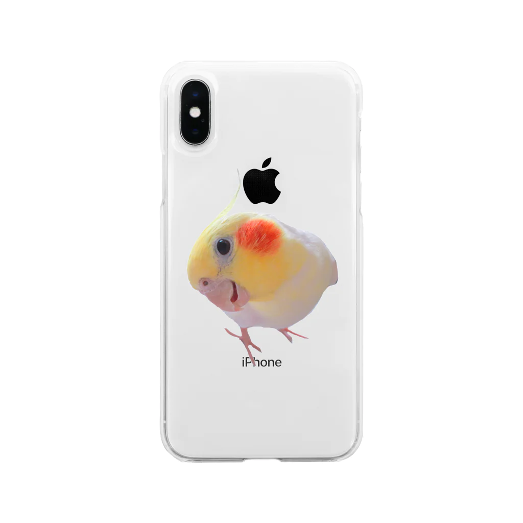 もんも09🐥🐥のオカメインコのかおるくん Soft Clear Smartphone Case