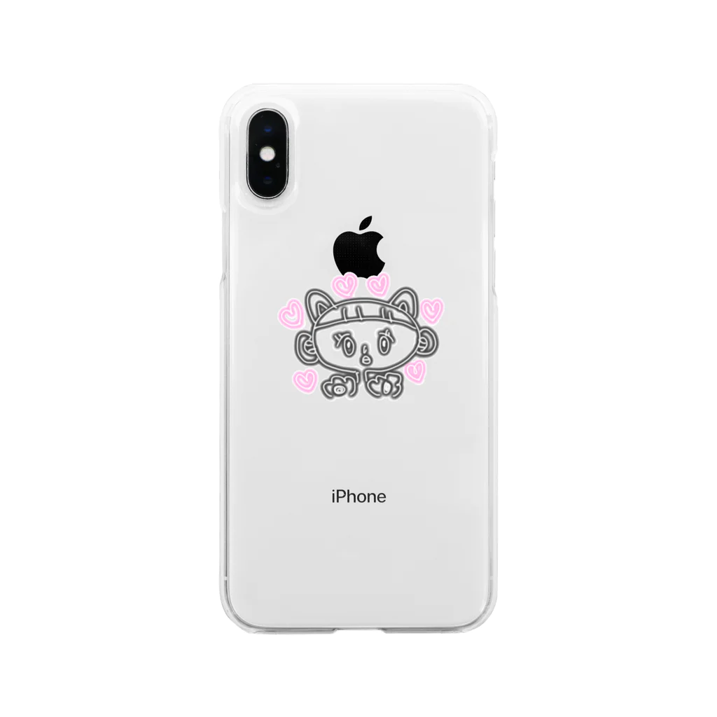 ニコニコ❤︎お肉の猫娘ちゃん Soft Clear Smartphone Case