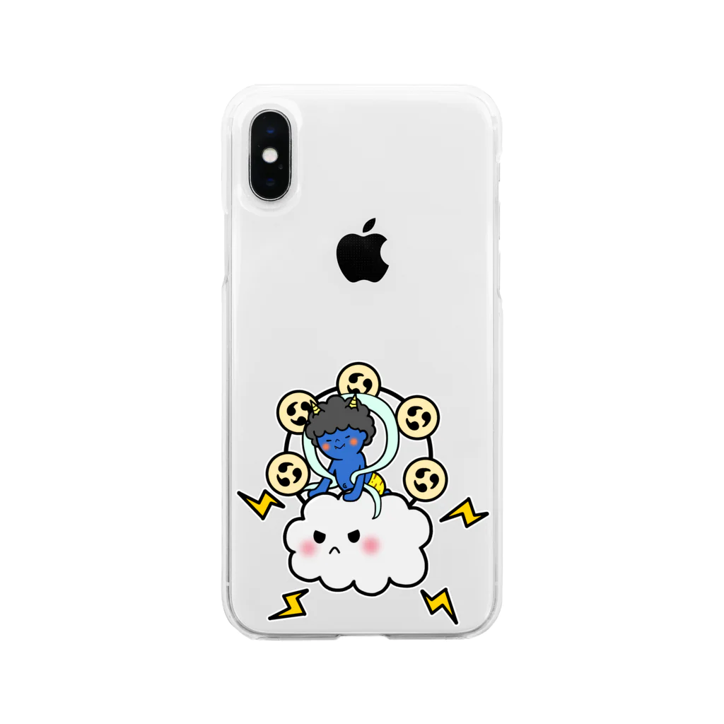 坂本屋のらいじん Soft Clear Smartphone Case