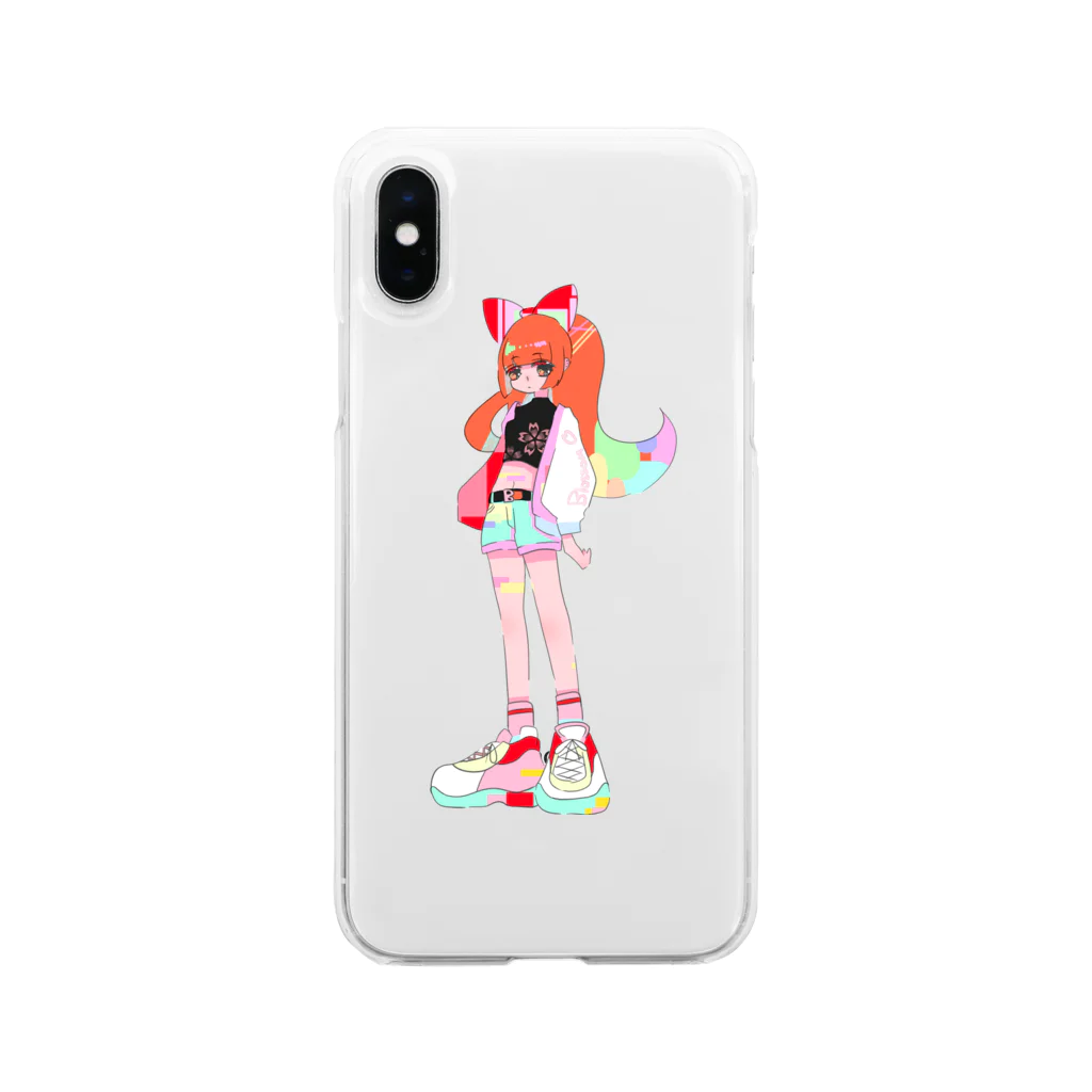 いもけんぴのイラストショップのブロッサム Soft Clear Smartphone Case