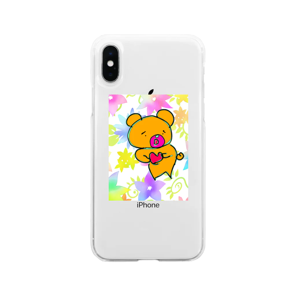 LanbR(ランブル)のドキドキくまさん Soft Clear Smartphone Case