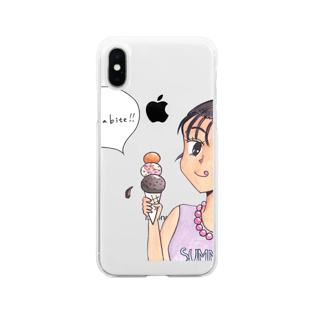 ひよこ工房の一口ちょーだい！！ Soft Clear Smartphone Case