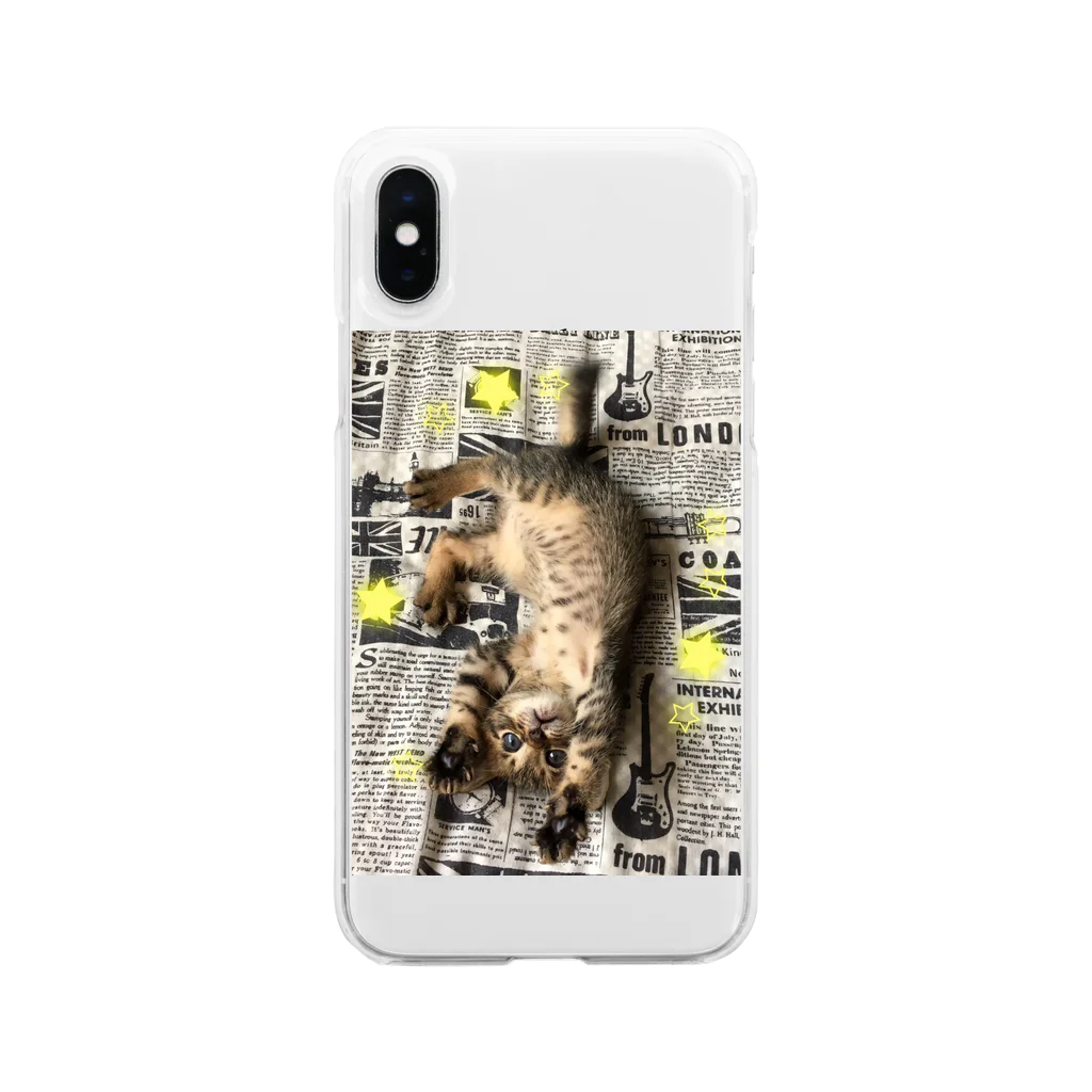 2654の仔猫のtiro  Soft Clear Smartphone Case