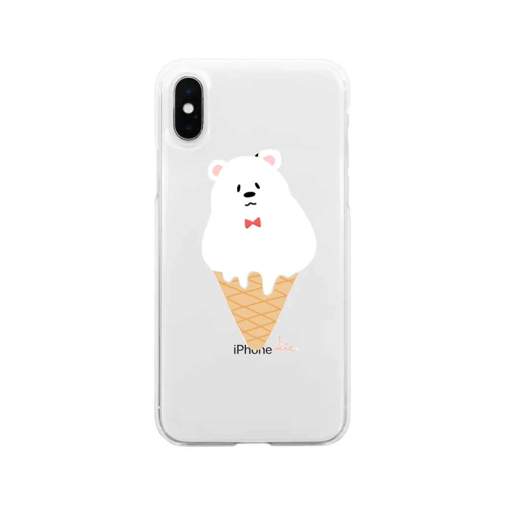 KIEEPY SHOP のしろくまアイス Soft Clear Smartphone Case