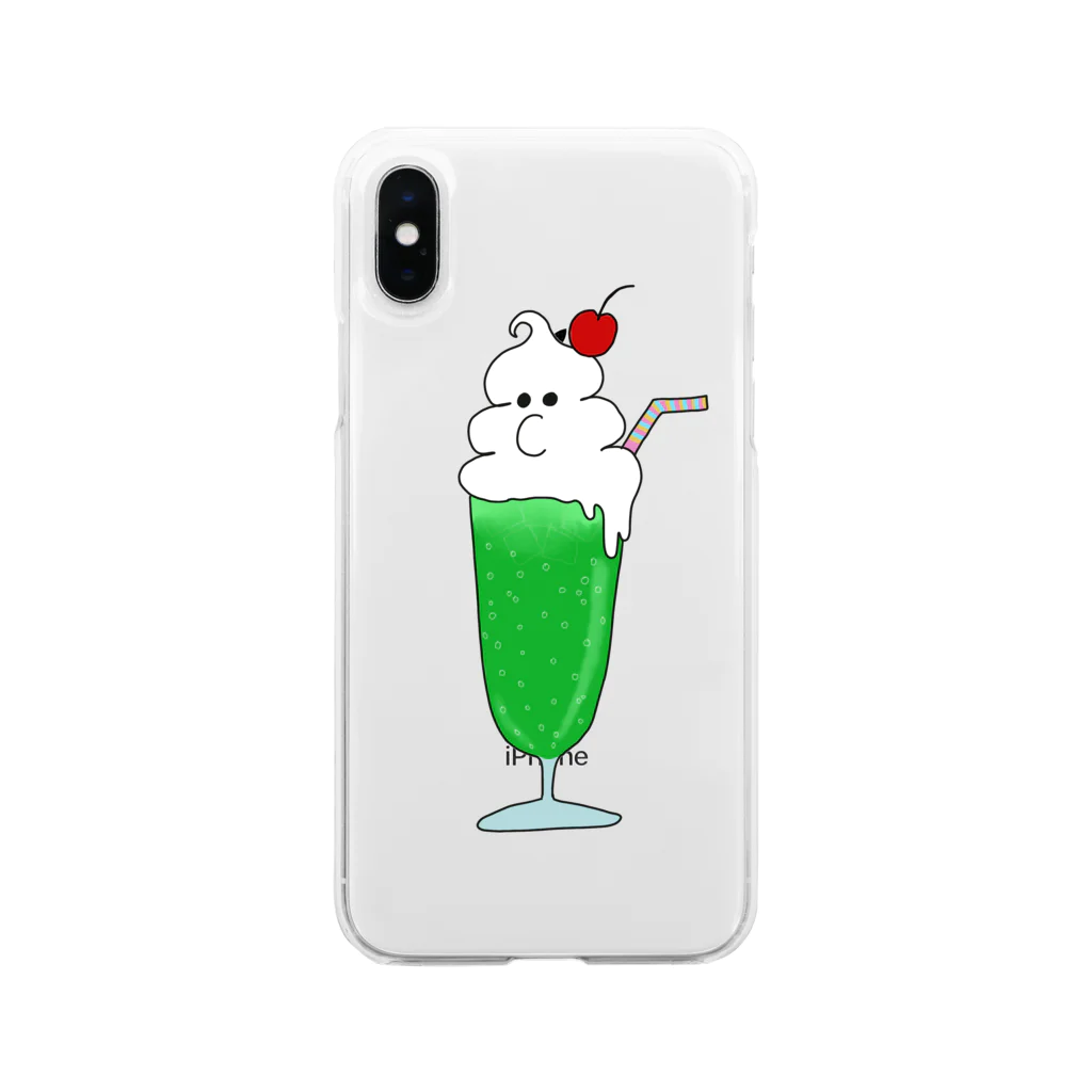 mashmorayのクリームソーダーさん Soft Clear Smartphone Case