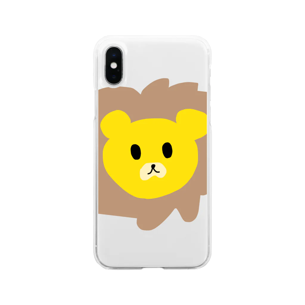 かぎしっぽのライオンくん Soft Clear Smartphone Case