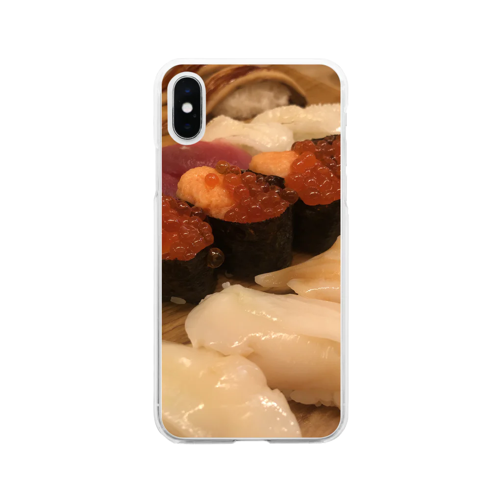 kid_clubのsushiiii Soft Clear Smartphone Case