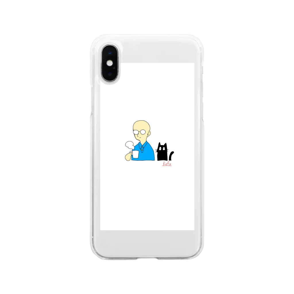 Kefuの湯気 Soft Clear Smartphone Case