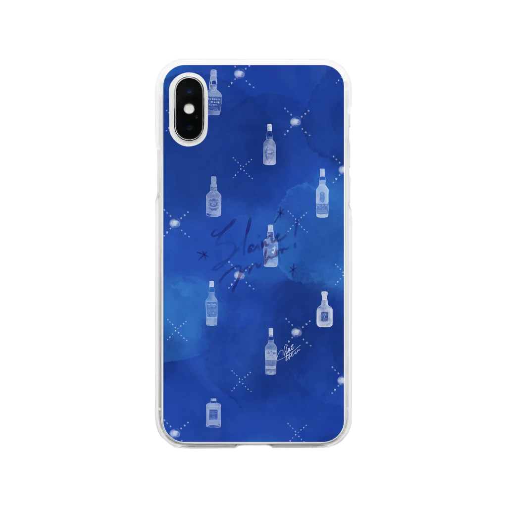 le chat bleuのシンプルめにウイスキー Soft Clear Smartphone Case