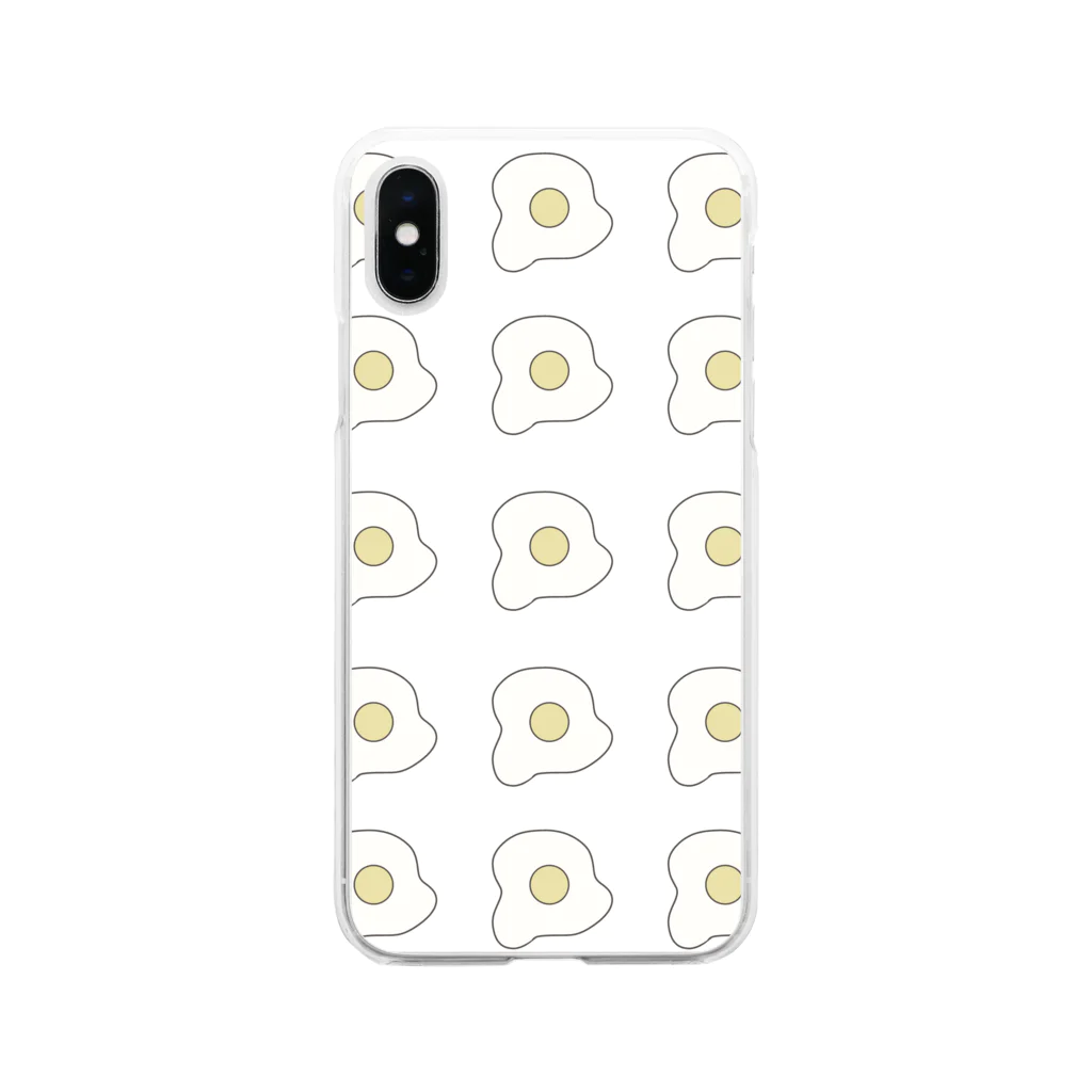 たまごの部屋のsunny side up Soft Clear Smartphone Case