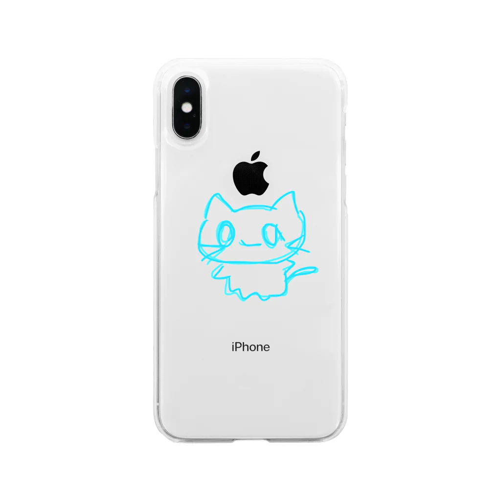 にんげん きらいのおばけねこさん Soft Clear Smartphone Case