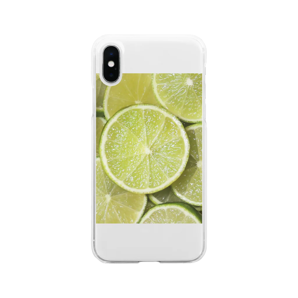 Juli Meerのライム-Lime Soft Clear Smartphone Case