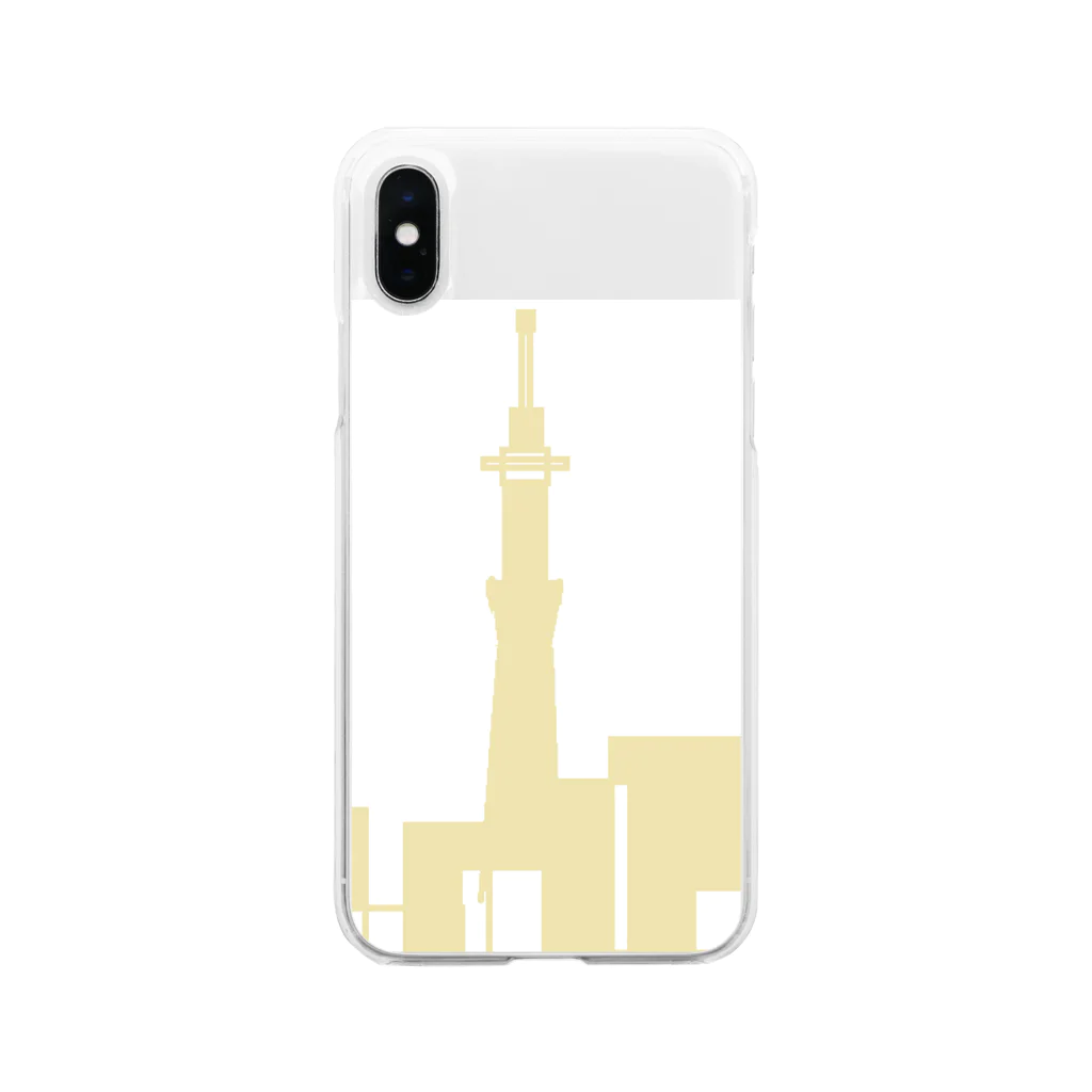 アメリカンベース の東京 シルエット Soft Clear Smartphone Case