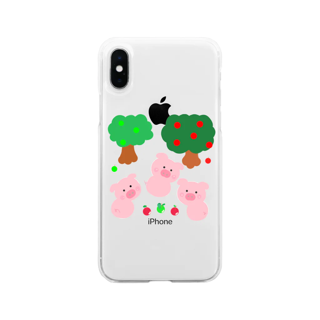 yukimalのこぶたちゃんに見つかった Soft Clear Smartphone Case