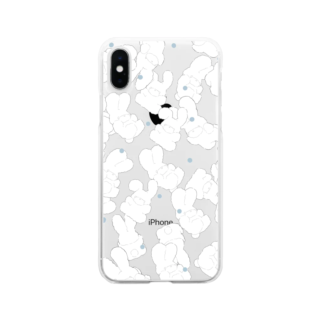 he bi ku chiのもくもくうさちゃん Soft Clear Smartphone Case