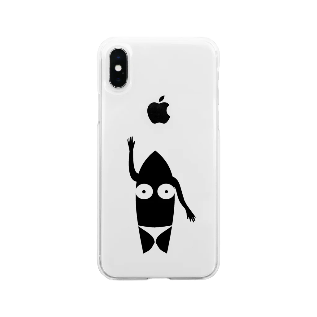 SlLOW_SURFのFISH SURFERGIRL Soft Clear Smartphone Case