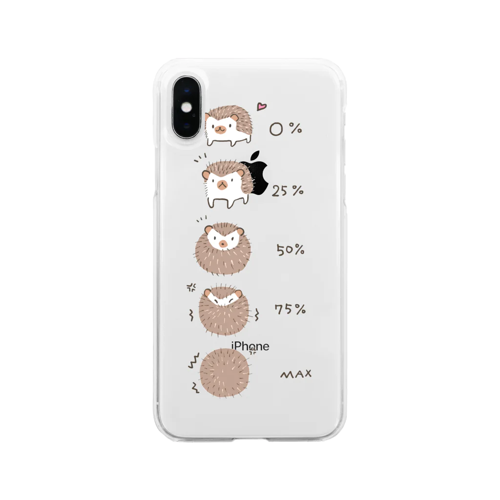 Johnny Houseのハリネズミさんのご機嫌ナナメ度 Soft Clear Smartphone Case