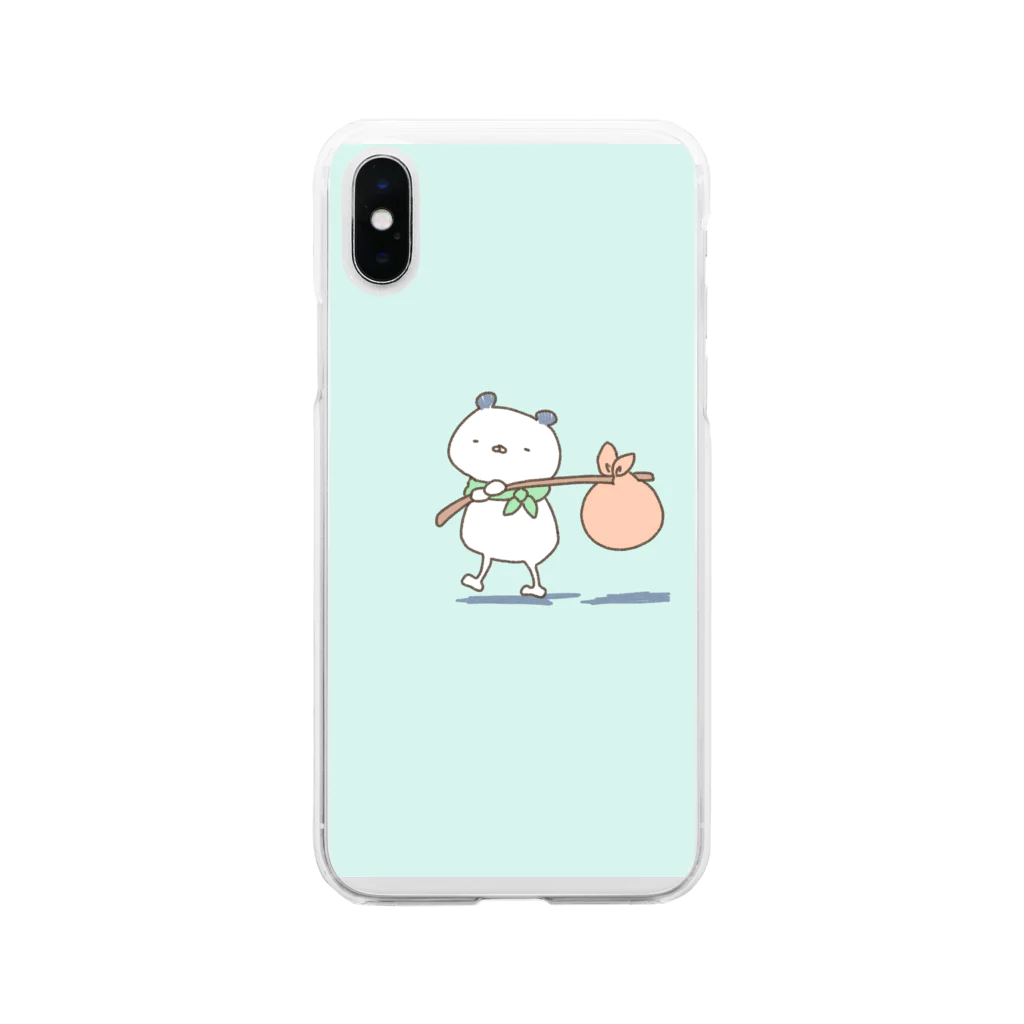 kou.roの旅パンダ Soft Clear Smartphone Case