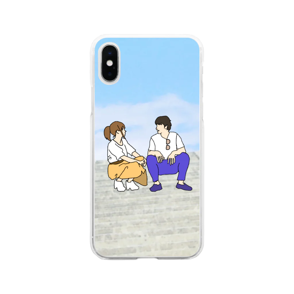 mucchinpurinの恋人の休日 Soft Clear Smartphone Case