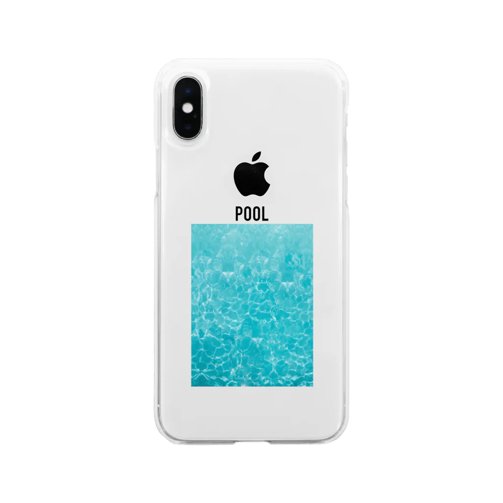 anodezaのPOOLロゴ&フォト Soft Clear Smartphone Case