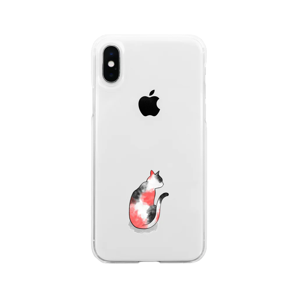 4104ykの猫 Soft Clear Smartphone Case