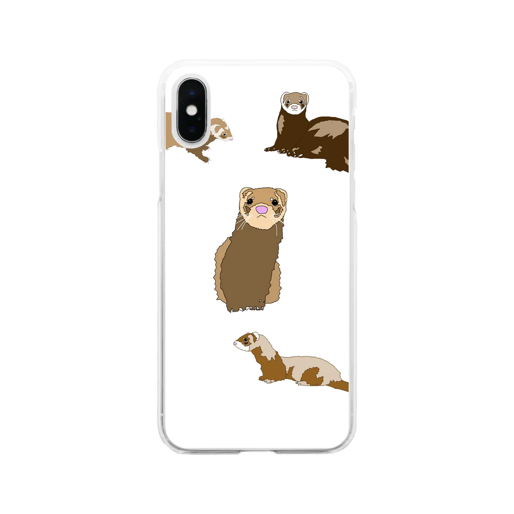 イタズラ坊主の色々フェレ Soft Clear Smartphone Case