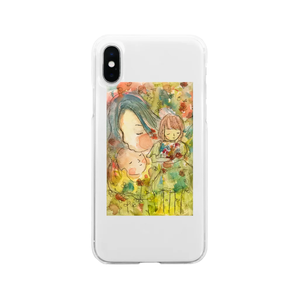 MUKURI'S SHOPの翼の向こう、それぞれに抱くもの Soft Clear Smartphone Case