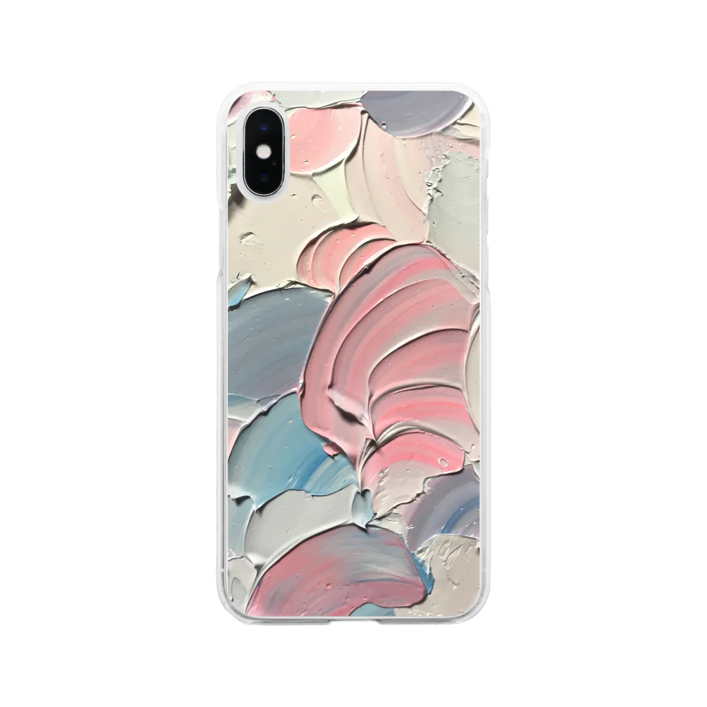 Yoshiki house 岡村芳樹のparrot shells sea Soft Clear Smartphone Case