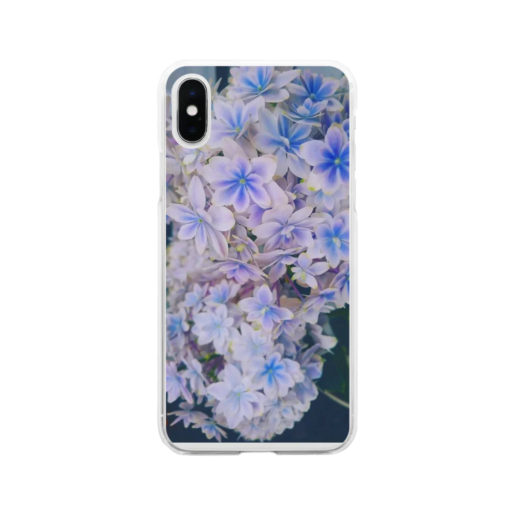 ぷっく商店の紫陽花 Soft Clear Smartphone Case