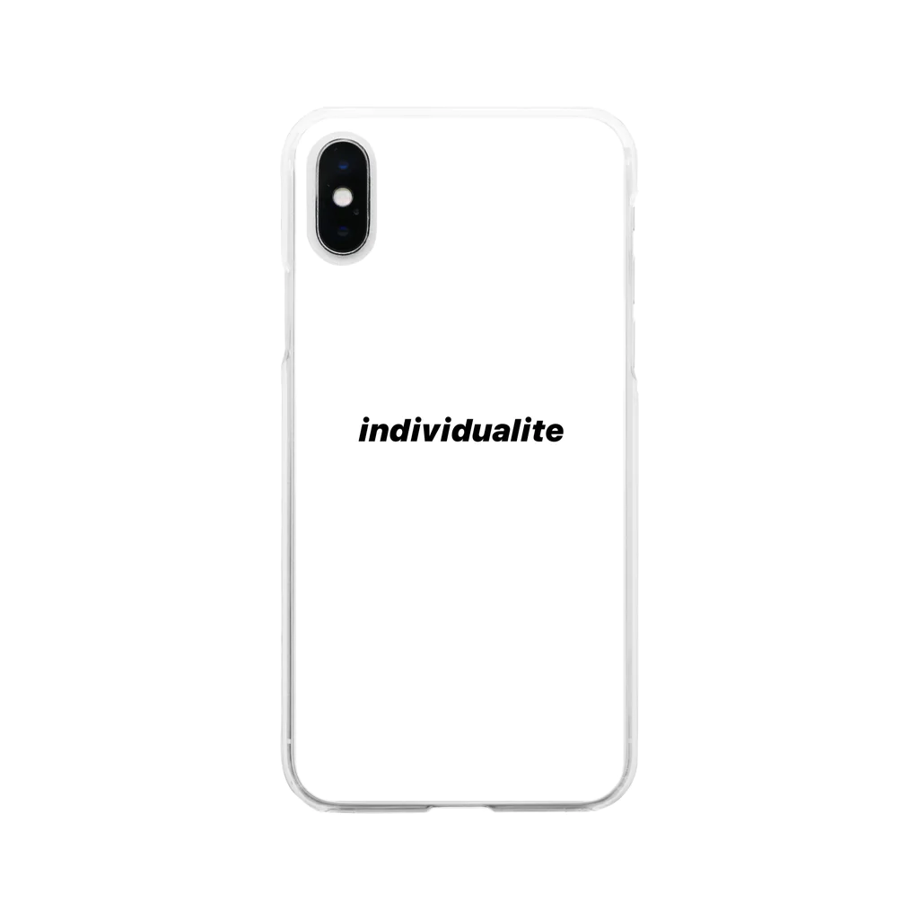 individualiteのクリアケースBLACK Soft Clear Smartphone Case