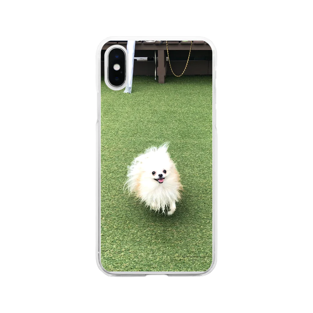 Pomeraniansのびしょぬれラニアン Soft Clear Smartphone Case