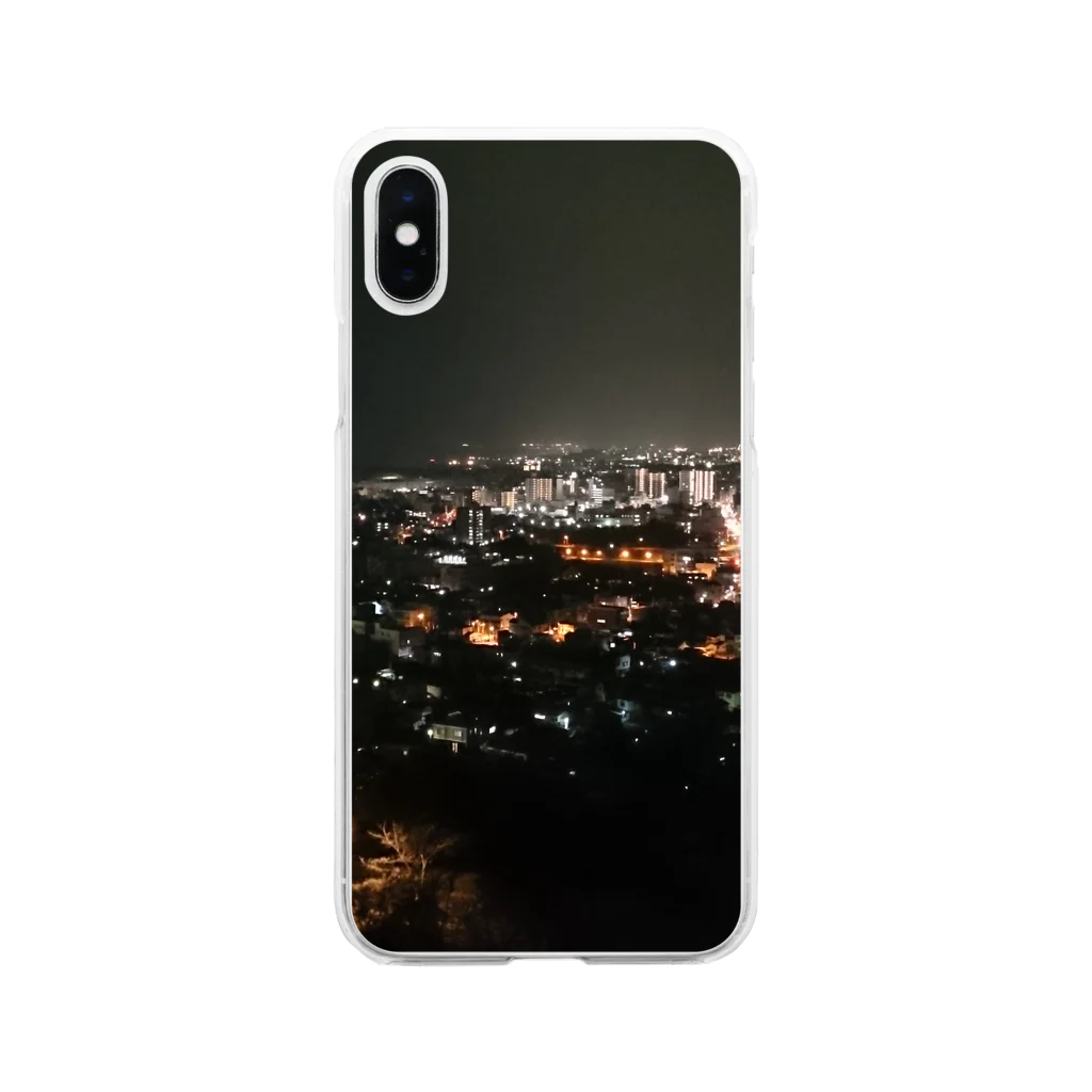 でおきしりぼ子の実験室のNight Scape Soft Clear Smartphone Case