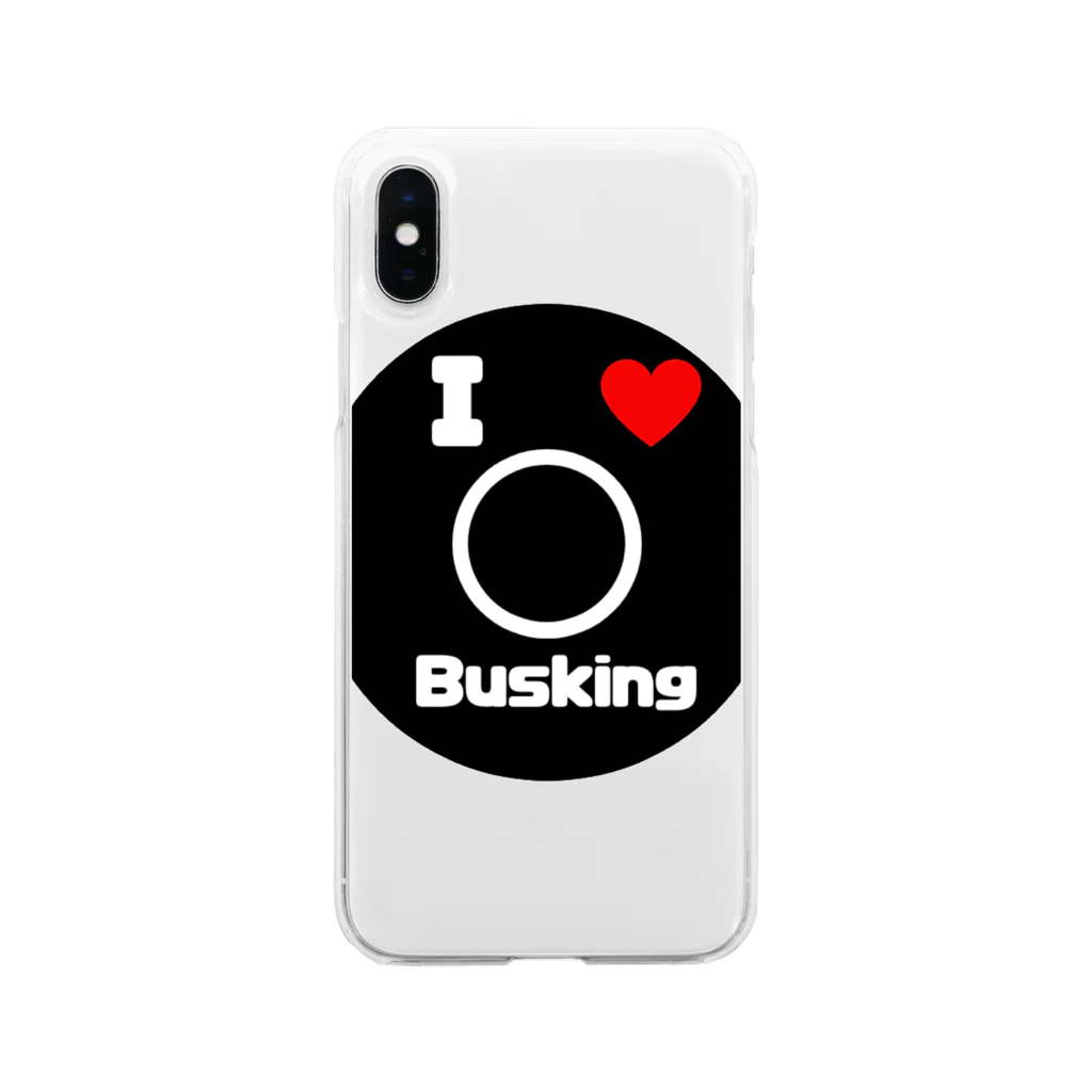 0965 brandのI love Busking  Soft Clear Smartphone Case