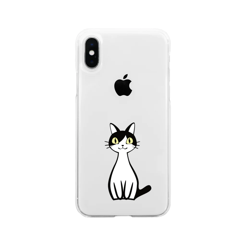 猫式玉々会社のえっへん！ジャッキー社長 Soft Clear Smartphone Case